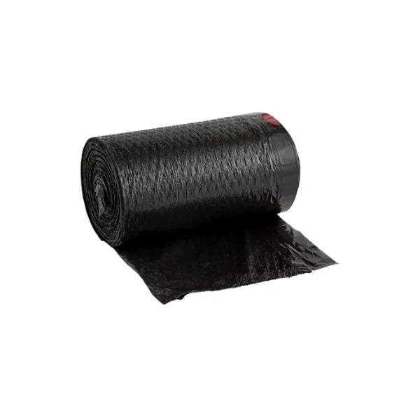 Black Plastic Trash Can Liner 33" with Drawstring - 100/Case