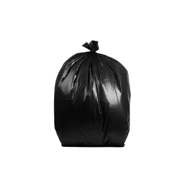 Black Plastic Trash Can Liner 33" x 39" 1 Mil - 150/Case