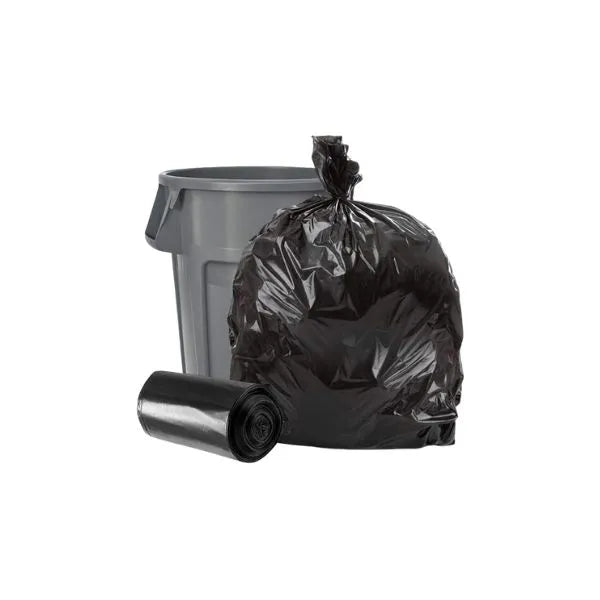 Black Plastic Trash Can Liner 40" x 46" 1.5 Mil - 100/Case