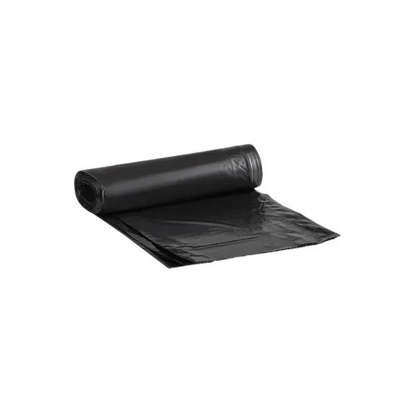 Black Plastic Trash Can Liner 60 Gallon 38" x 58" (100/Case)