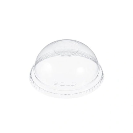 Fits 10 Oz PET Cups - Clear Dome Lid with No Hole – 1000/Case