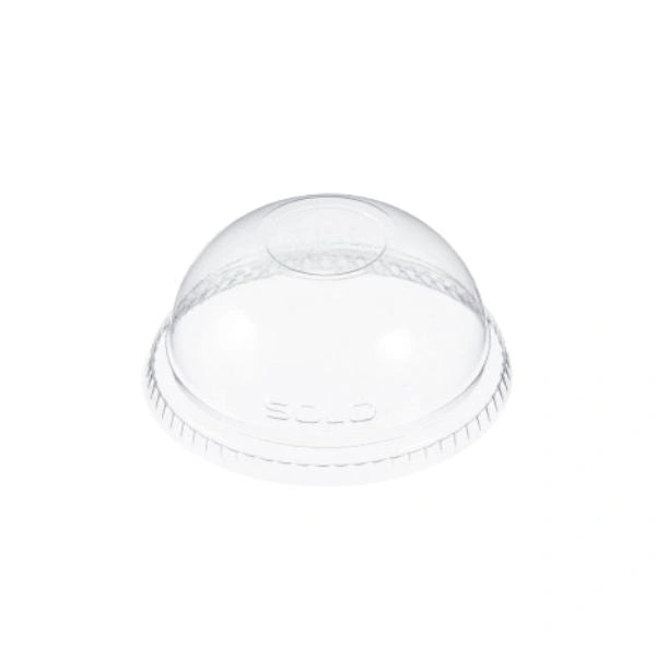 Fits 10 Oz PET Cups - Clear Dome Lid with No Hole – 1000/Case