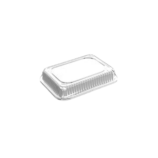 1.5 Lb Clear Plastic Oblong Deep Dome Lid - 500/Case