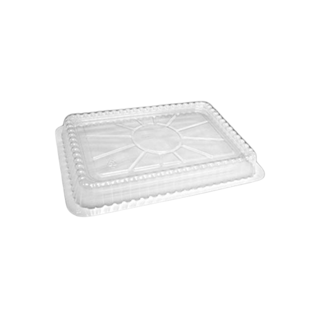 1.5 Lb Clear Plastic Oblong Deep Dome Lid - 500/Case