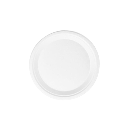 Compostable Bagasse Plate 10" - 1 Compartment 500/Case