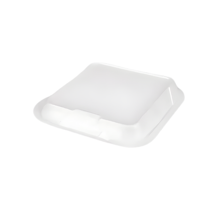 Foam Pak FP9001 White Foam Hinged Lid Large Container 9" x 9" - 1 Compartment – 200/Case