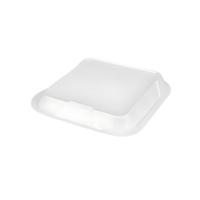 Foam Pak FP9001 White Foam Hinged Lid Large Container 9" x 9" - 1 Compartment – 200/Case