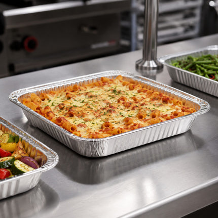 Half size shallow aluminum steam table pan 100 case