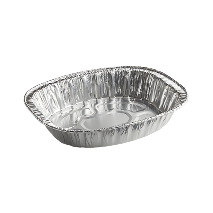 Large Foil Oval Roasting Pan 18" x 14" x 3" - 25/Case