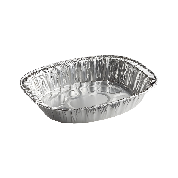 Large Foil Oval Roasting Pan 18" x 14" x 3" - 25/Case