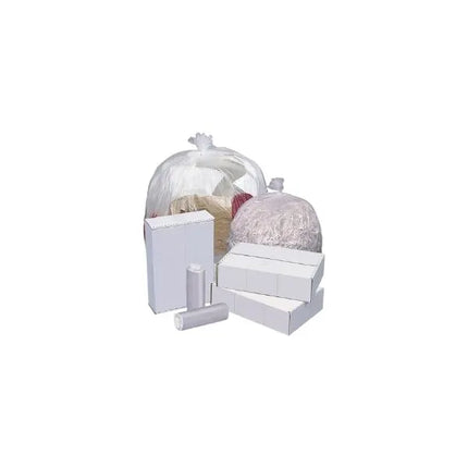 Natural Plastic Trash Can Liner 30" x 37" 10 Mic - 500/Case