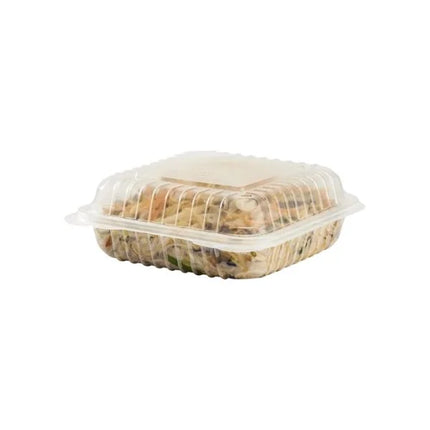 Plastic Clear Hinged Lid Container 8" x 8" x 2" RCHLC89 – 250/Case