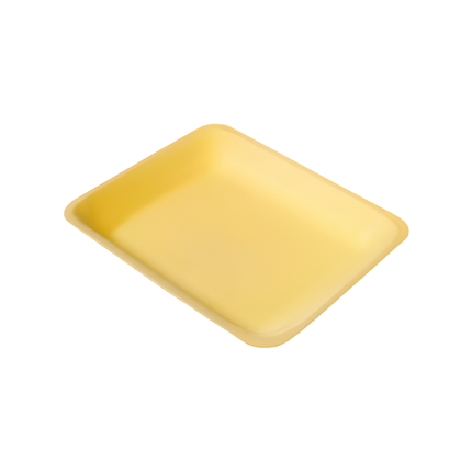 CKF 87911 (#2PP) Yellow Foam Meat Tray 8 3/8" x 5 3/8" x 1" - 400/Case