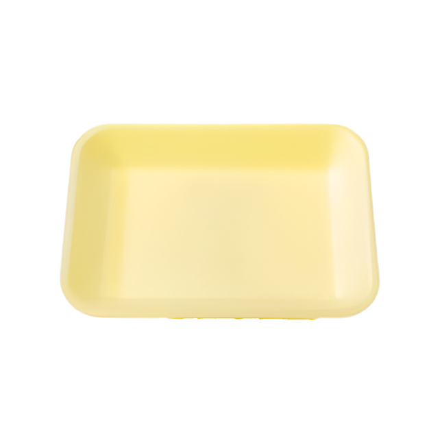 CKF 87910 (#3PP) Yellow Foam Meat Tray 8 5/8" x 6 1/4" x 1" - 400/Case