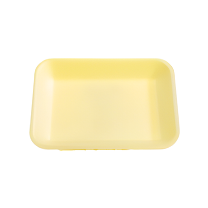 CKF 87910 (#3PP) Yellow Foam Meat Tray 8 5/8" x 6 1/4" x 1" - 400/Case