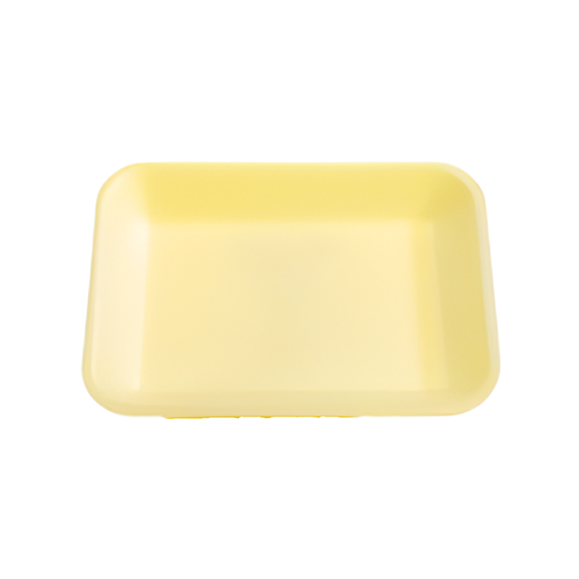 CKF 87910 (#3PP) Yellow Foam Meat Tray 8 5/8" x 6 1/4" x 1" - 400/Case