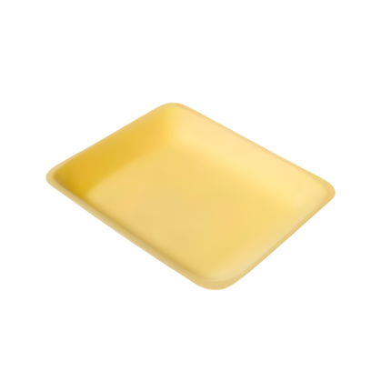 CKF 87898 (#4PHD) Yellow Foam Meat Tray 9 1/4" x 7 1/4" x 1 1/4" - 400/Case