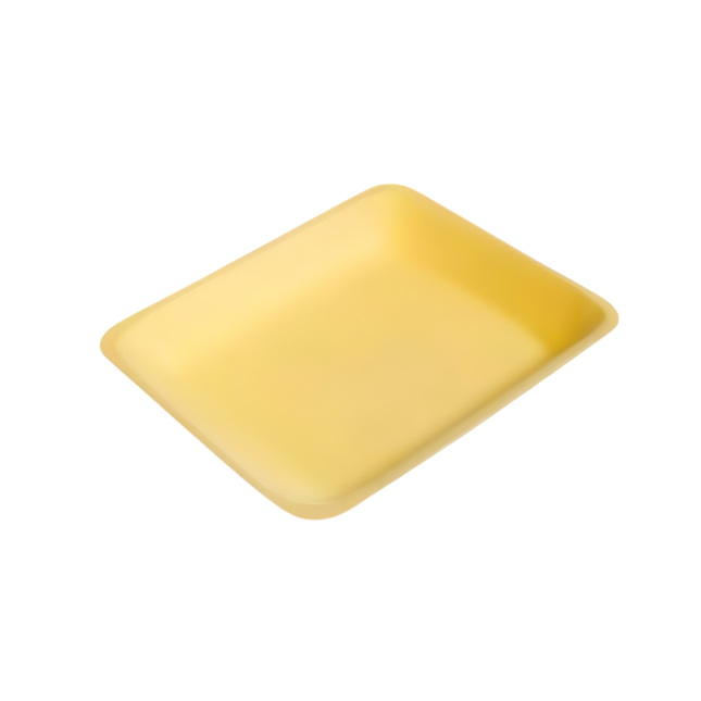 CKF 87898 (#4PHD) Yellow Foam Meat Tray 9 1/4" x 7 1/4" x 1 1/4" - 400/Case