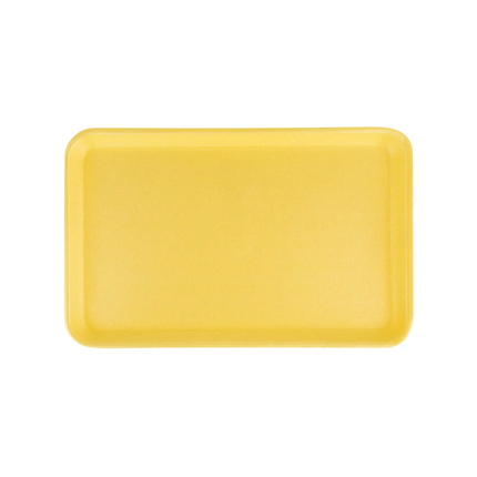 CKF 87934 (#4S) Yellow Foam Meat Tray 9 1/4" x 7 1/4" x 1/2" - 500/Case