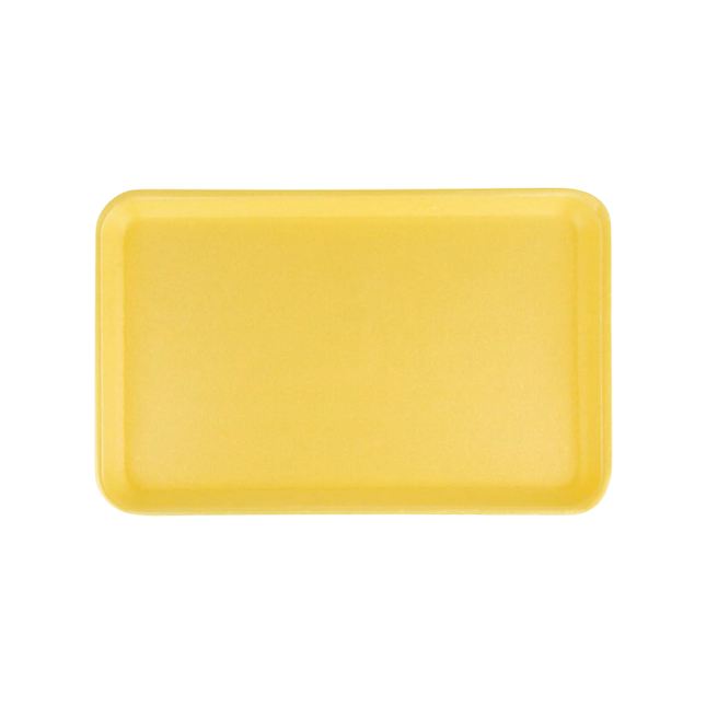 CKF 87934 (#4S) Yellow Foam Meat Tray 9 1/4" x 7 1/4" x 1/2" - 500/Case