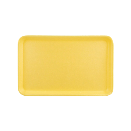 CKF 87934 (#4S) Yellow Foam Meat Tray 9 1/4" x 7 1/4" x 1/2" - 500/Case