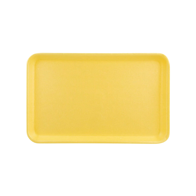 CKF 87934 (#4S) Yellow Foam Meat Tray 9 1/4" x 7 1/4" x 1/2" - 500/Case