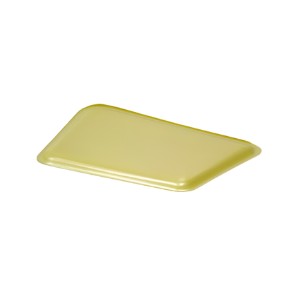 CKF 87936 (#8S) Yellow Foam Meat Tray 10" x 8" x 1/2" - 500/Case