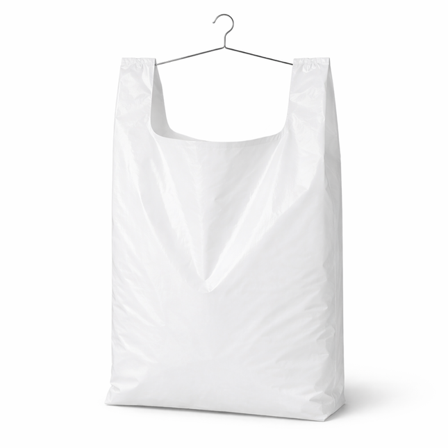 White Extra Large Plastic T-Shirt Bags 15" x 7" x 26" 14 Mic - 500/Case
