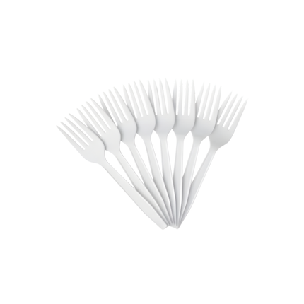 Medium Weight White Plastic Fork - 1000/Case