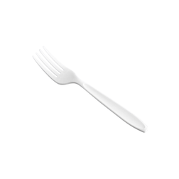 Medium Weight White Plastic Fork - 1000/Case