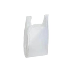Bolsa de plástico para camisetas con cara feliz, color blanco, tamaño 1/6, 0,55 milésimas, 800 unidades por caja 