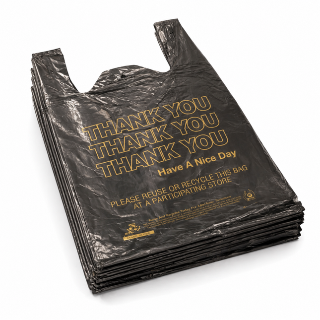 Black T-Sack Large 11.5" x 6.5" x 21" 0.51 Mill - 1000/Case