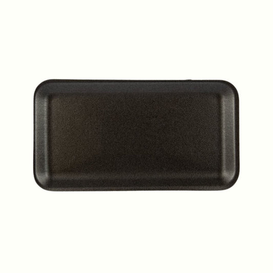 CKF 87810 #10S Durable Black Foam Meat Tray – 10 3/4" x 5 3/4" x 1/2" (500/Case)