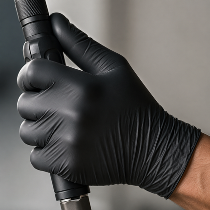 Small Black Powder-Free Nitrile 4 Mill Thick Gloves - 1000/Case