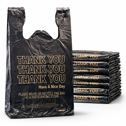Black T-Sack Medium 10" x 5" x 18" 14 Mic - 1000/Case