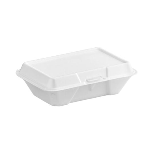 Foam Pak White Large 3 Compartment Container – 9" x 9" x 3" – 200/Case