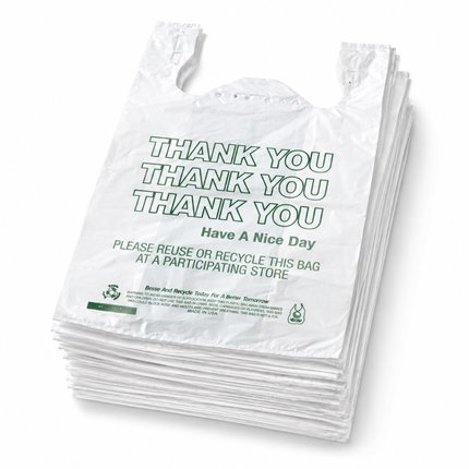 White T-Sack Extra Heavy Duty 12" x 7" x 23" - 400/Case