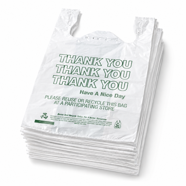 White T-Sack Extra Heavy Duty 12" x 7" x 23" - 400/Case