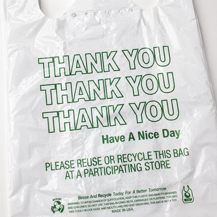 White T-Sack Extra Heavy Duty 12" x 7" x 23" - 400/Case