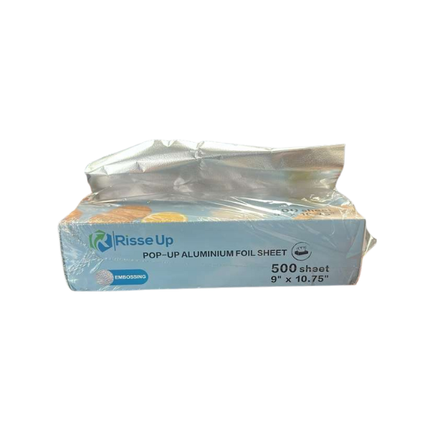 9" x 10.75" Interfold Foil Pop-Up Sheets - 3000/Case (6 Boxes of 500 Sheets)