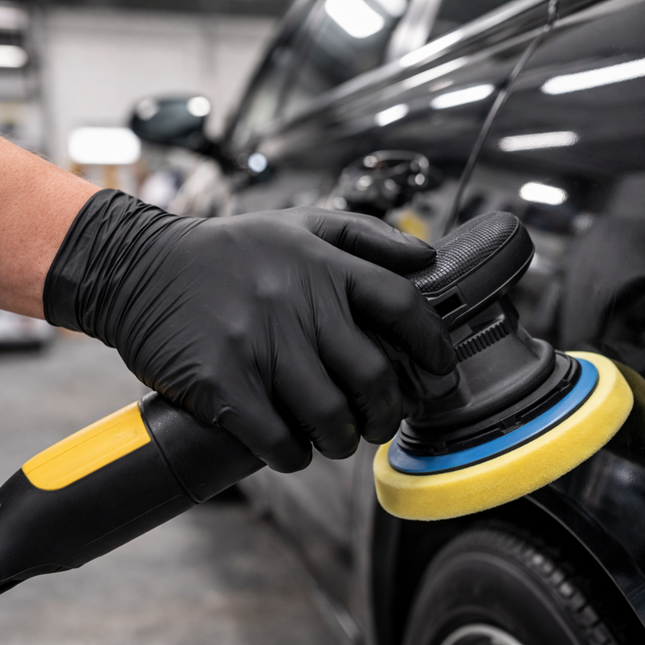 Large Black Powder-Free Nitrile 4 Mill Thick Gloves - 1000/Case