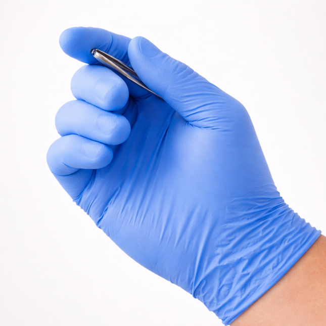 Large Blue Powder-Free Nitrile 4 Mill Thick Gloves - 1000/Case