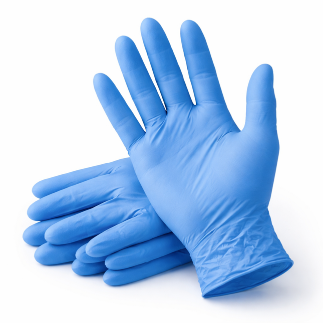 Medium Blue Powder-Free Nitrile 4 Mill Thick Gloves - 1000/Case