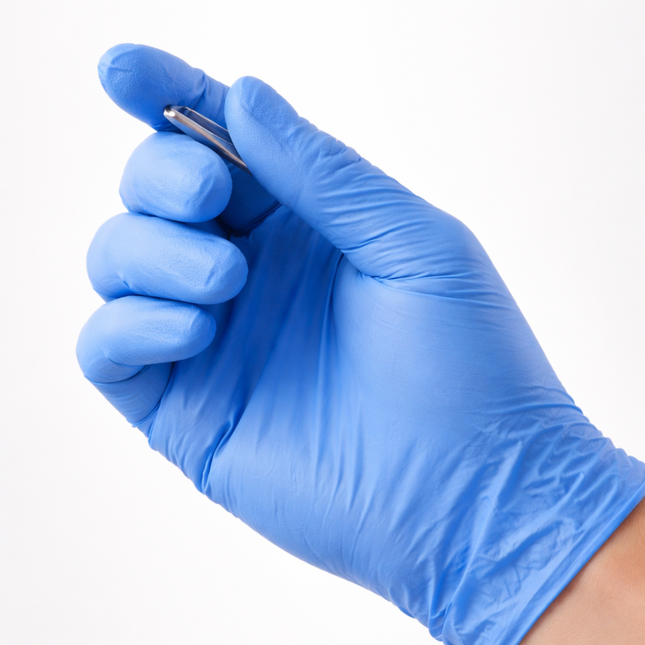 Medium Blue Powder-Free Nitrile 4 Mill Thick Gloves - 1000/Case