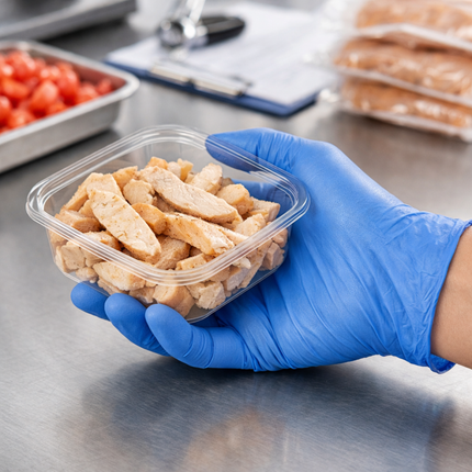 Medium Blue Powder-Free Nitrile 4 Mill Thick Gloves - 1000/Case