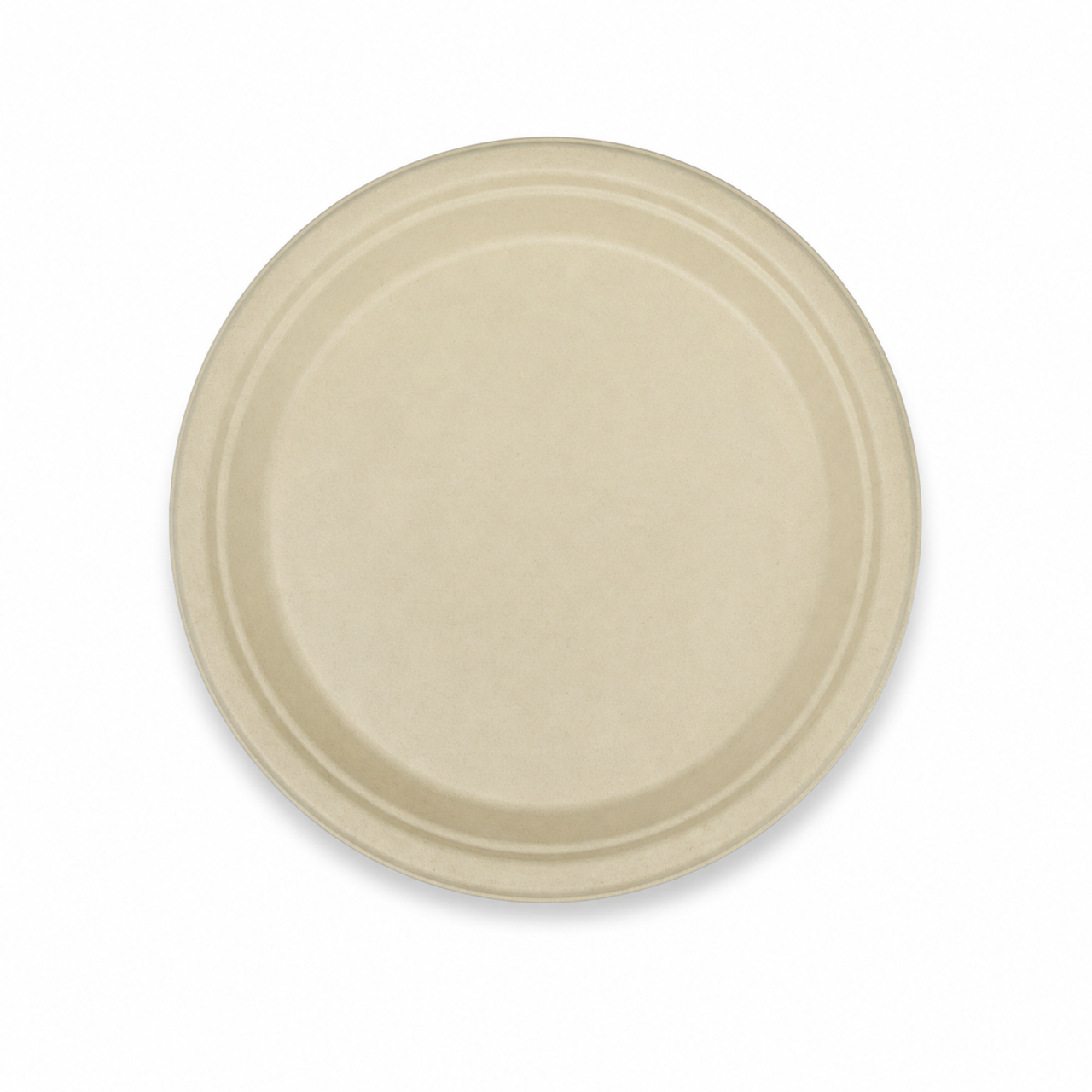 Natural bagasse round plates