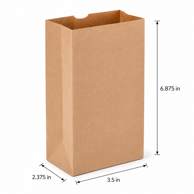 Brown Paper Bag #1 - Kraft Paper Lunch Bag