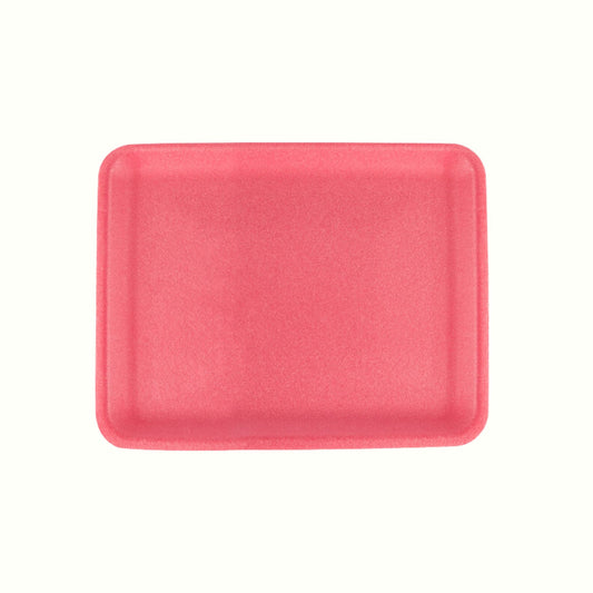 CKF 88066 #34/4S Durable Rose Foam Meat Tray – 9 1/4" x 7 1/4" x 1/2" (500/Case)