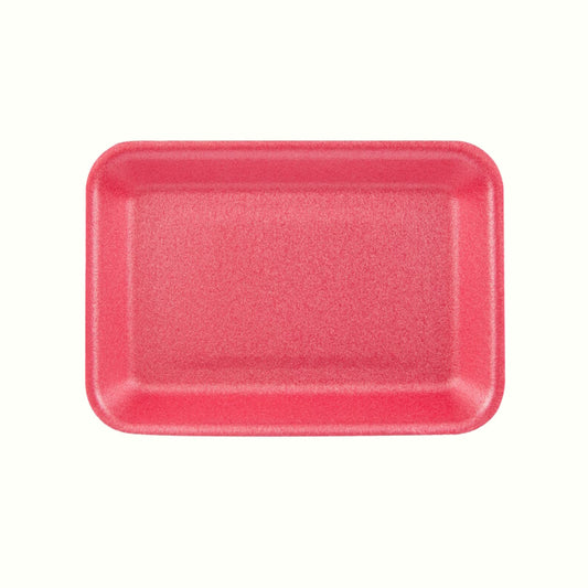 CKF 88072 #2 Durable Rose Foam Meat Tray – 8 1/4" x 5 3/4" x 3/4" (500/Case)