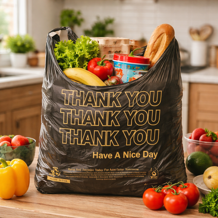 Black T-Sack Large 11.5" x 6.5" x 21" 0.51 Mill - 1000/Case